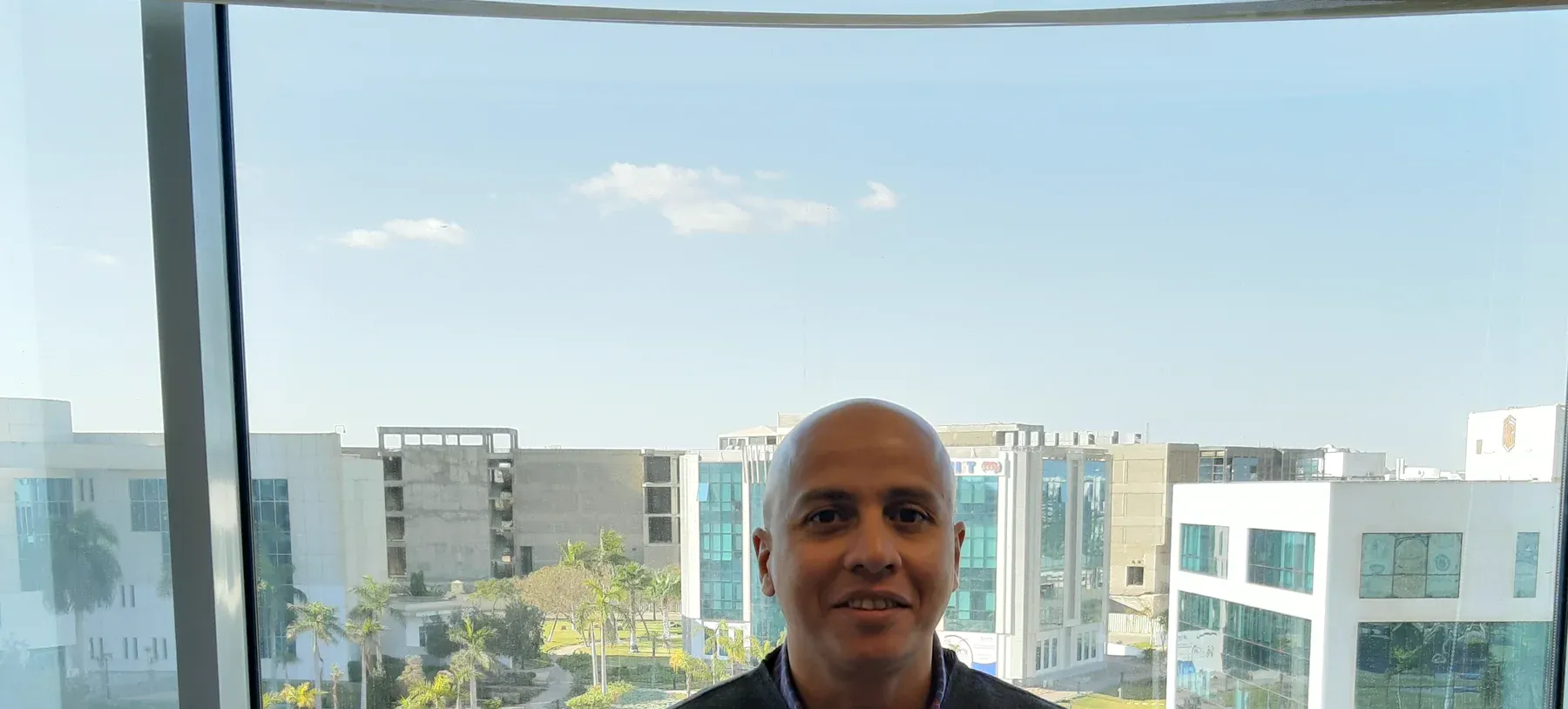 Ahmed Mohyeldin in a technology-focused work environment